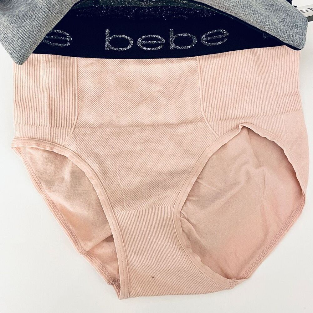 NWT Gorgeous bebe S 3 Pack Seamless Shaping Firm Control Briefs Grey, Black, Tan - Picture 5 of 12
